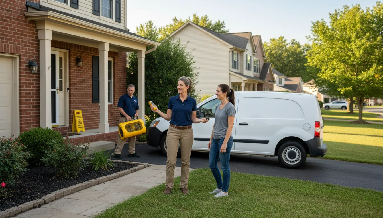 Residential water damage restoration in Adams, NE